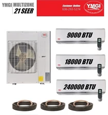Ductless Mini Split Air Conditioner Heat pump YMGI 51000 BTU 3 Zone  9+18+24
