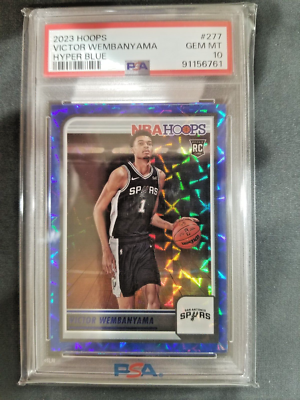 2023/2024 VICTOR WEMBANYAMA HOOPS ROOKIE PSA 10 HYPER BLUE SSP