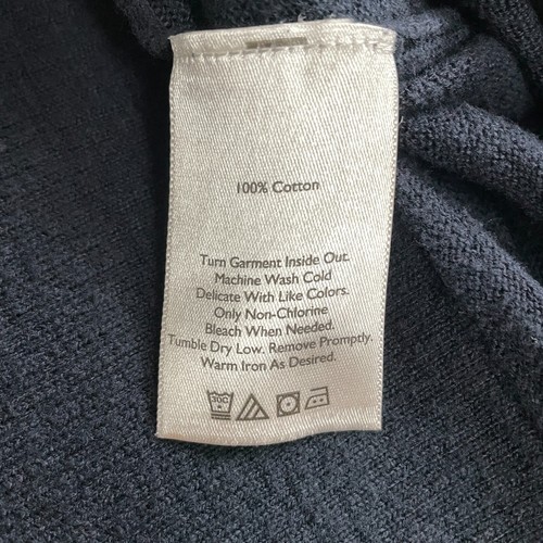 Eddie Bauer Hoodie Sweater Cardigan Womens XL Navy Blue Button Down Knit Cotton - Picture 6 of 13