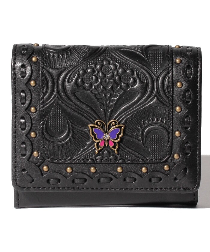 ANNA SUI Siesta bi-fold BOX wallet Cowhide Leather | eBay