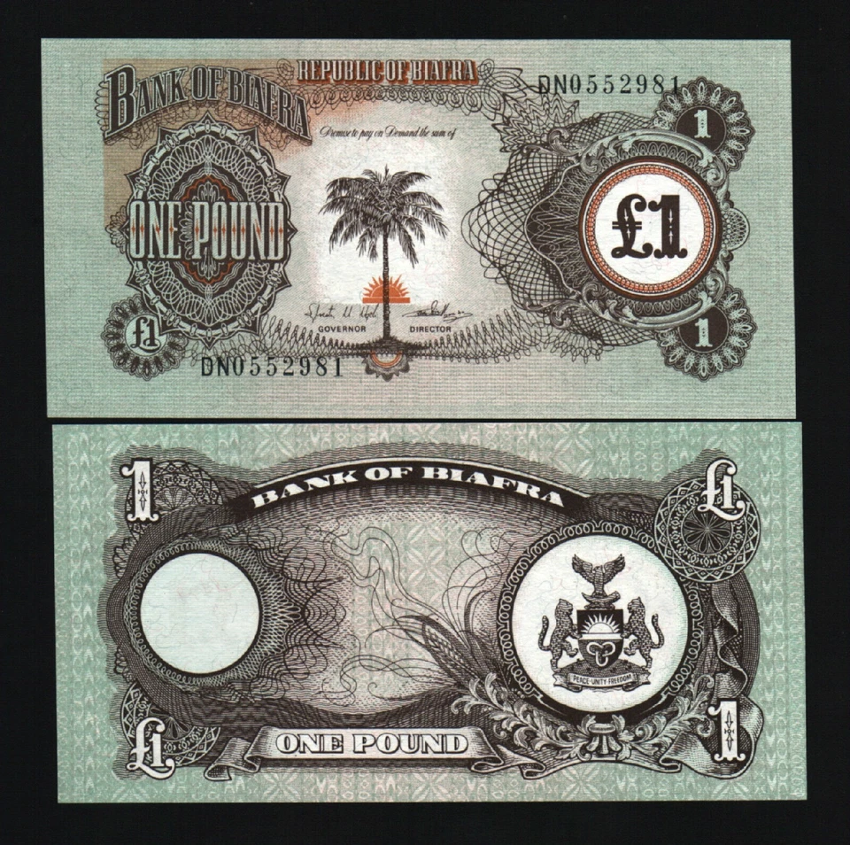 Biafra £1 Pound P-5 UNC 1968-1969 x 50 Pcs BUNDLE Pack Lot World Currency NOTE - Image 4 of 4