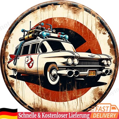 Vintage Metall Ghostbusters Blechschild rund Eisen Malerei Wand Bar Dekor 30x30c