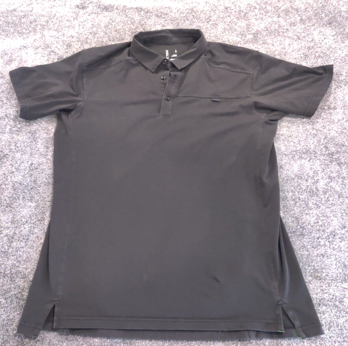 Polo ARC'TERYX Captive Uomo L Large Nera Performance Golf Escursionismo Outdoor