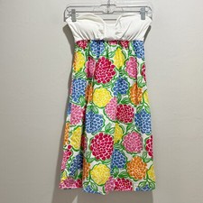 LILLY PULITZER Women’s Strapless PATTERSON Dress In MINNIE ZINNY Multicolor Sz S