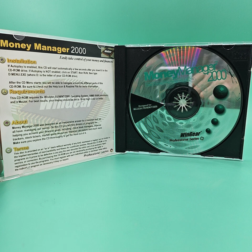 Money Manager 2000 Personal Financial Management CD-ROM Win 95 98 NT Vintage CIB - Image 3 of 3