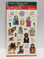 Vintage American Greetings Christmas Holiday Stickers Nativity Scene NIP 