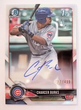 2018 Bowman Chrome 1st Charcer Burks Auto /499 Refractor #bcpa-cb Cubs Rookie 