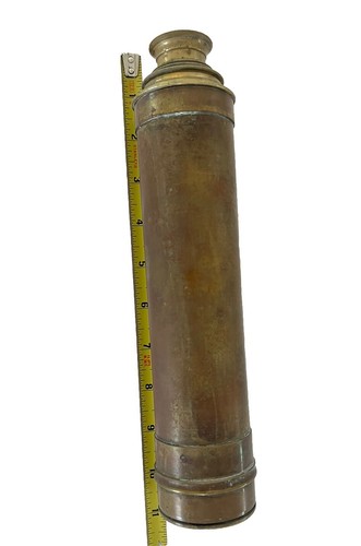 Antique Spyglass Marine Brass Monoculars Peephole Gilt Rare Old Working 27” Ext - Picture 18 of 20