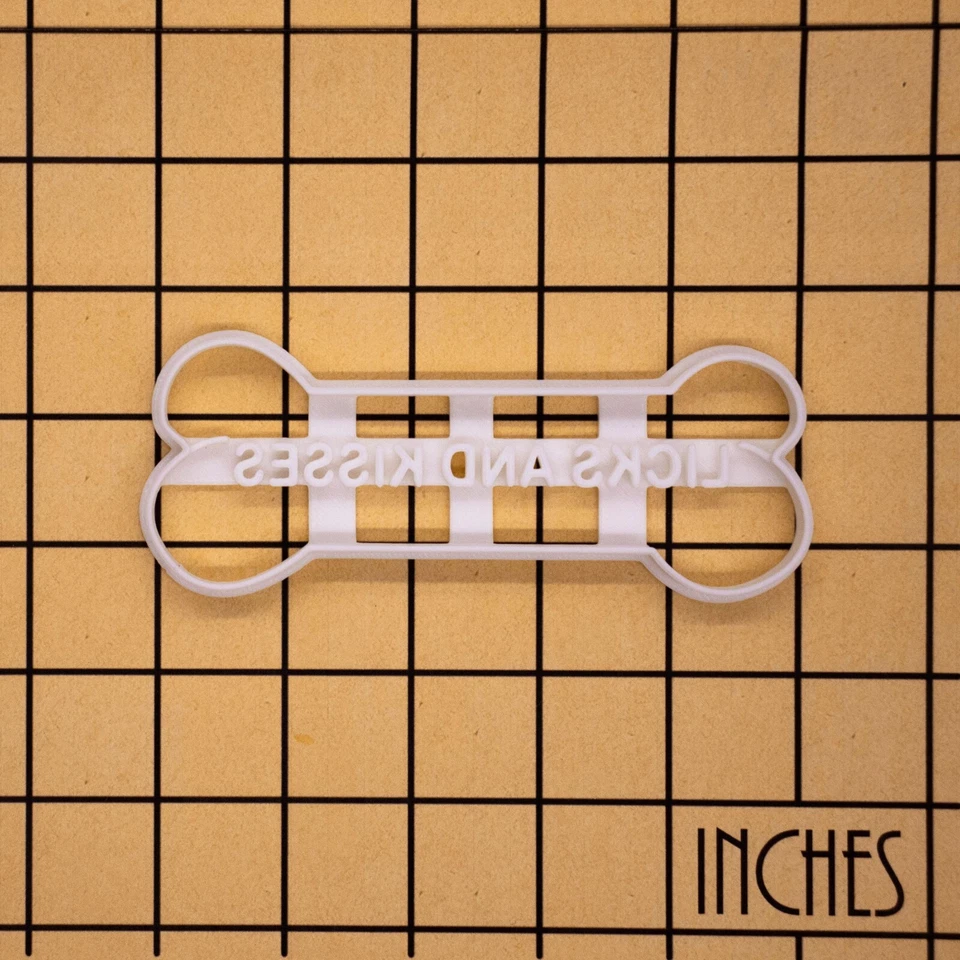 Cortador de galletas LICKS AND KISSES hueso de perro - golosinas para mascotas pata perro panadería adopción Foto 3 de 3