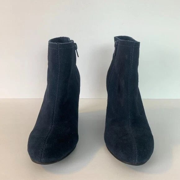 Botines de cuña chinos para lavandería azul oscuro/negro suave talla 7,5 Foto 4 de 4