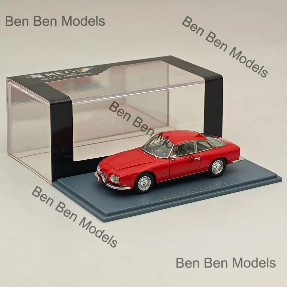 NEO SCALE MODELS 1/43 Alfa Romeo 2600 SZ 1967 Resin Car Limited Collection Red - Image 2 of 4