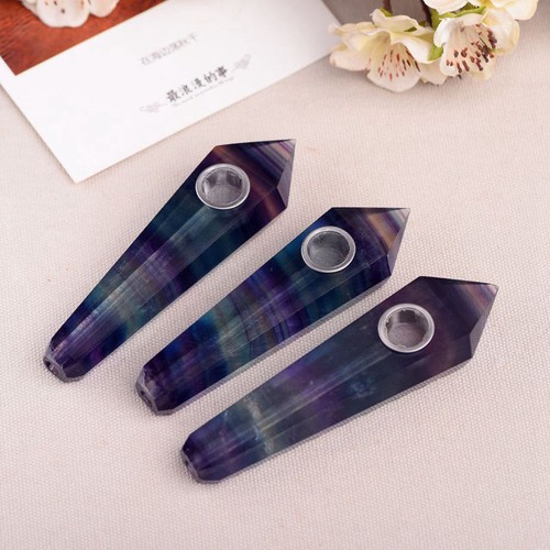 Natural Lapis Lazuli Quartz Stone Smoking Pipe Healing Crystal Point