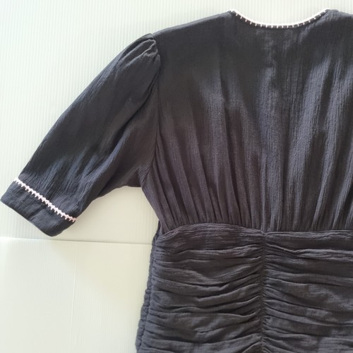 Chasing Unicorns Black Midi Dress Size Small /Au 8 /US 4 Crochet Cutwork - Picture 17 of 18