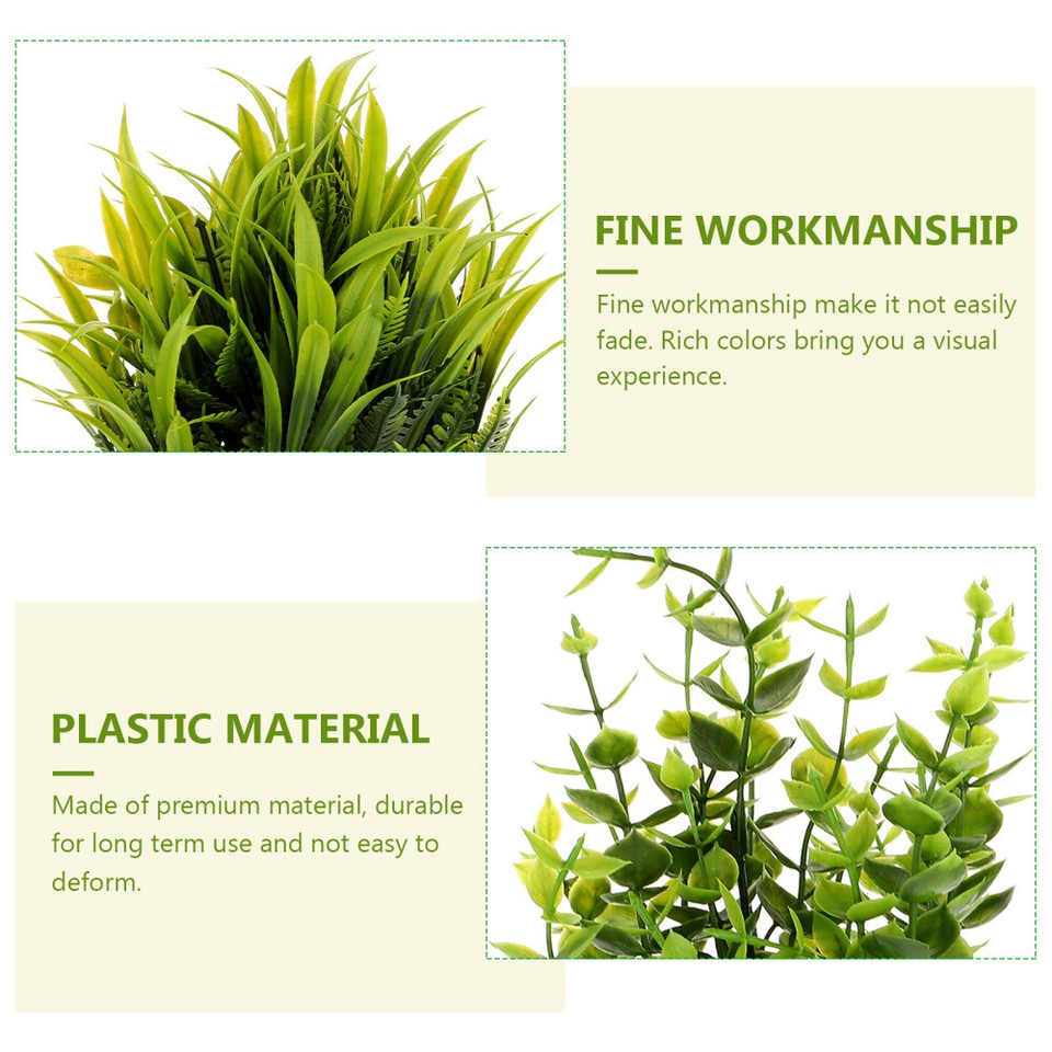 2 Pcs Green Decor Home Artificial Potted Plant Lifelike Plants eBay