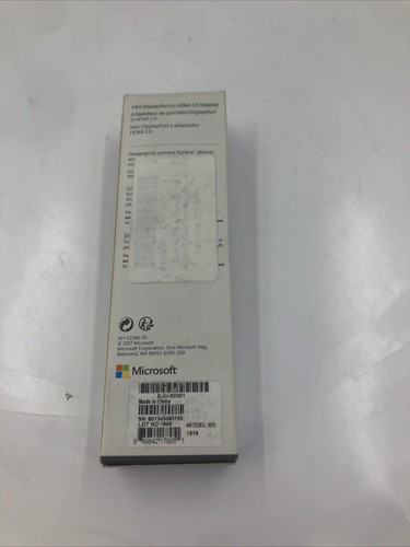 Microsoft Surface Mini DisplayPort HDMI 2.0 Adapter (EJU-00001) 1819 - Afbeelding 3 van 5