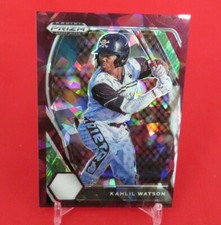 Kahlil Watson BURGUNDY CRACKED ICE /23 RC 2021 Panini Prizm Draft Marlins