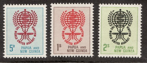 1962 Papua & New Guinea Sc# 164-66 Malaria Mosquito Eradication - MH Cv$5.75