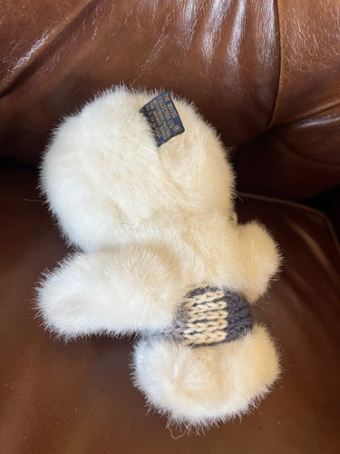 The Boyds Collection White Plush Snowman Snow Bear w Jointed Limbs & Blue Knits - Picture 9 of 11