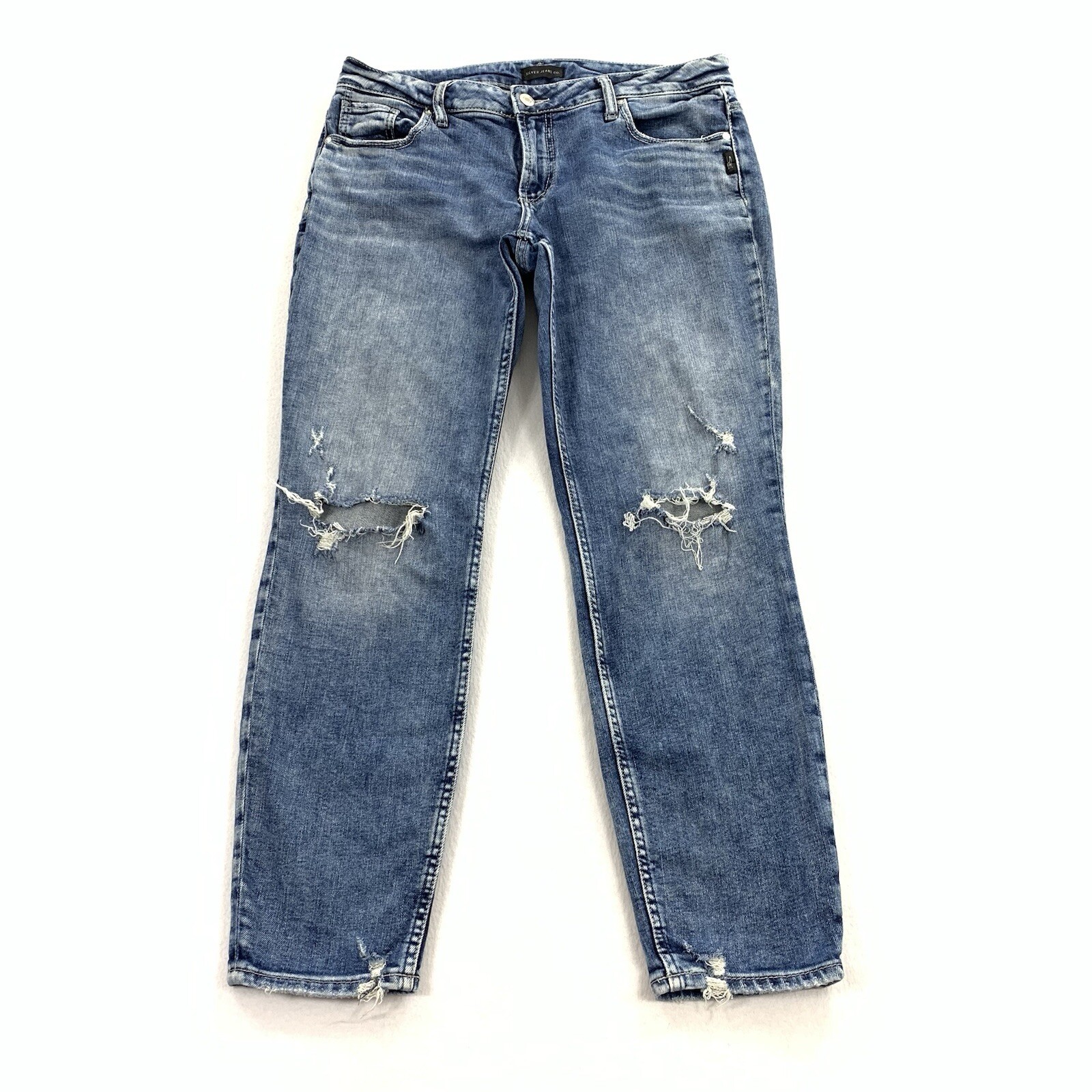 Silver Jeans Co Distressed Boyfriend Denim Size 31x29 Womens