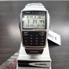 Casio Data Bank Square Digital Calculator Mens Metal Watch DBC-32D-1A