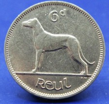 IRELAND 1939 SIXPENCE  ( 6d ) / SNIFF'S  ANCIENT COINS T-3