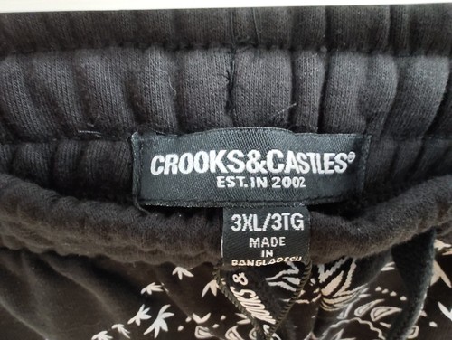 Joggers Crooks & Castles 3XL Nero Kushdana - Foto 3 di 11