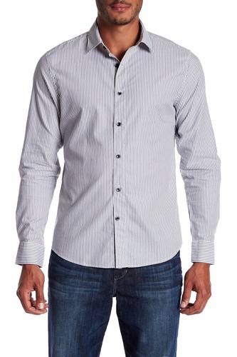 YOKE Photogram Printed Rayon Shirt Size: 2 Black/gray