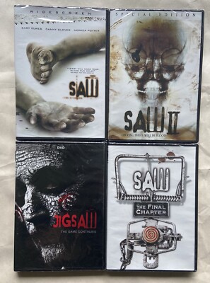 Saw Movie DVD Lot: Saw, Saw II, Saw: Final Chapter, Jigsaw / BRAND NEW - SEALED