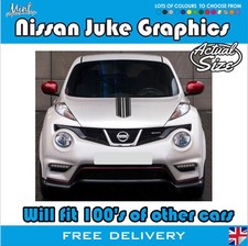 Nissan Juke Bonnet Stripes JDM Nismo Decals Stickers Graphics TEKNA FREE P&P 025