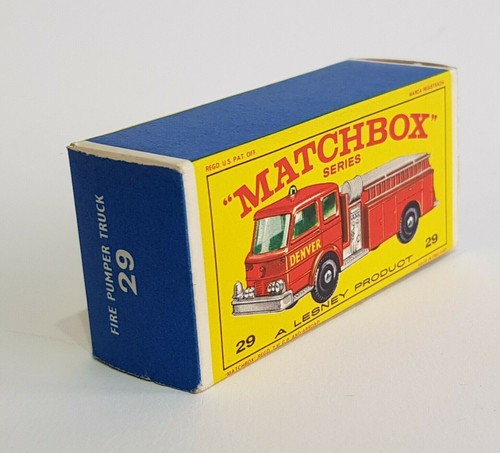 MATCHBOX Number 29 FIRE PUMPER TRUCK IN ORIGINAL BOX NEAR MINT - Picture 9 of 10