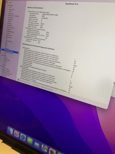 Apple MacBook Pro 16 Zoll 512GB 2019 Intel i7 9. Gen, 4,50GHz, 16GB Ende 2021 KD - Bild 4 von 11