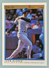 1991 O-Pee-Chee Premier John Olerud Toronto Blue Jays #92 Baseball Card