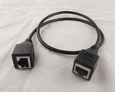 RJ45 Ethernet LAN Network Connector Female Jack To Female Adapter Cable 60cm 2ft