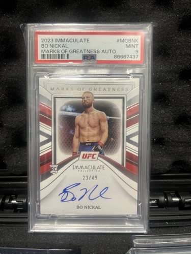 Bo Nickal #17 Ufc Cards 2023 Panini Immaculate UFC Marks of Greatness card price