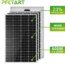 600W 12V Solar Panel High Efficiency Monocrystalline for RV Caravan Camping Boat