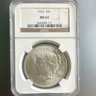 1923 Peace Dollar $1 Silver Coin NGC MS63 Philadelphia Uncirculated