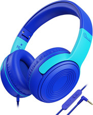 Kids Headphones, S8 Wired Headphones for Kids with Microphone for Boys Girls, Ad