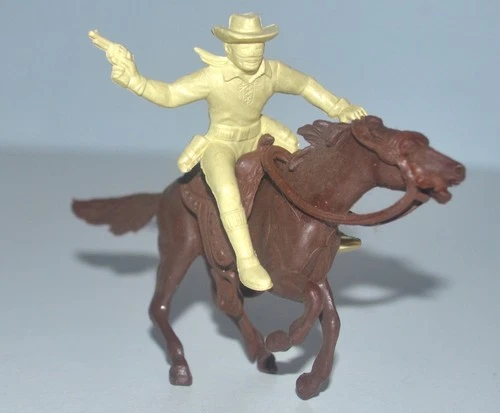 Vintage 1950s Marx Lone Ranger Playset Mounted Plastic Character Figure