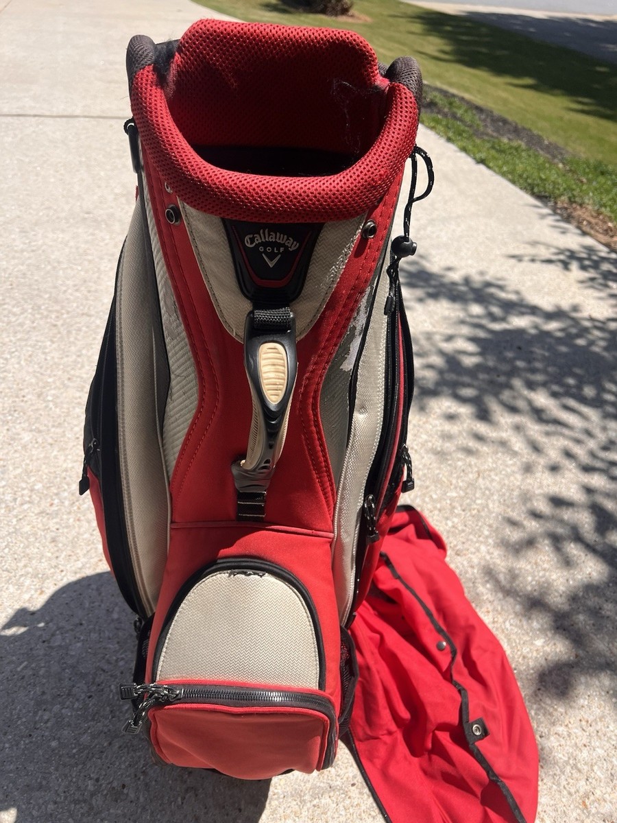 Callaway Golf Big Bertha Cart Golf Bag Red Gray & Black 6 Way With