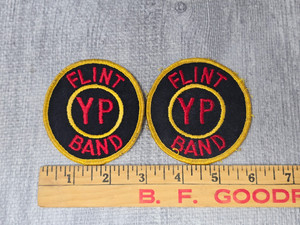 Vintage Salvation Army Band Patch Lot of 2 Flint Michigan YP