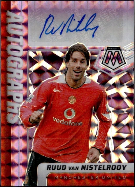 RUUD VAN NISTELROOY 2021 PANINI MOSAIC PREMIER LEAGUE PINK AUTO 1/1 MANCHESTER