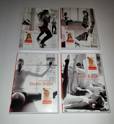 4 BARRE3 DVD Ballet Fit Boot Camp Studio Shape Burner Ofcacek Lincoln Barre 3