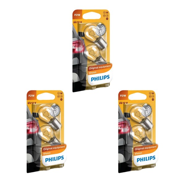3X Philips Standard P21W 21W 12V Autolampen GlüHlampen GlüHbirnen-image