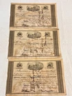 3 - 1853 Baltimore & Ohio Railroad Company Stock Certificates signed by T. Swann