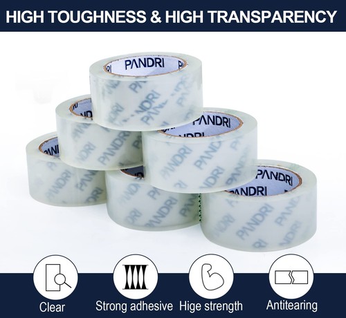 Packband, 18 Rollen strapazierfähiges transparentes Verpackungsband für Versandverpackungen... - Bild 4 von 7