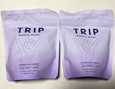 2 Packs TRIP Mindful Blend Magnesium Gummies (120 gummies)