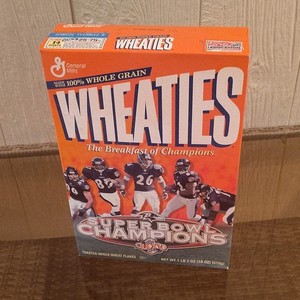 General Mills Wheaties Baltimore Ravens Super Bowl Champions Cereal Box