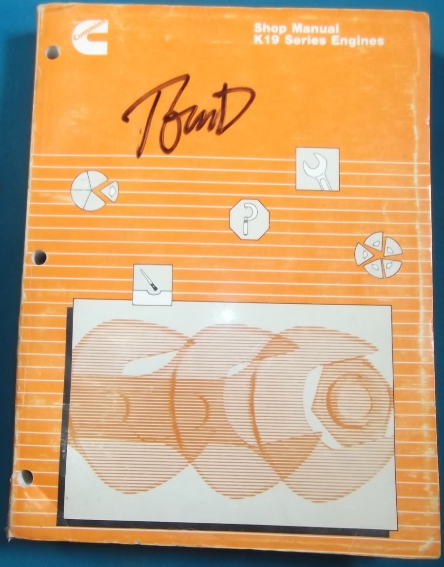 CUMMINS KT19 KTA19 KTTA19 ENGINE SERVICE SHOP REPAIR WORKSHOP MANUAL 3810263