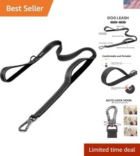 5FT Heavy Duty Dog Leash with Soft Padded Double Handle, Durable Strong Clasp...