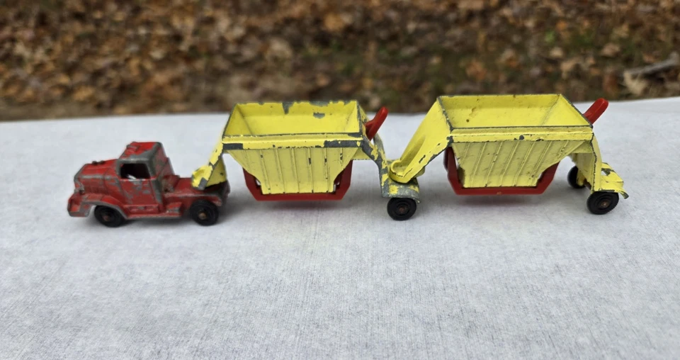 Rare Tootsietoy Semi With Belly Dump Trailers - Image 2 of 4